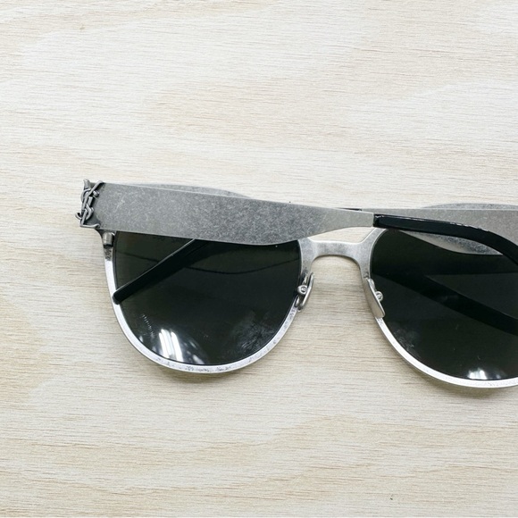 New YSL Saint Laurent Authentic Silver Metal Sunglasses main image 9